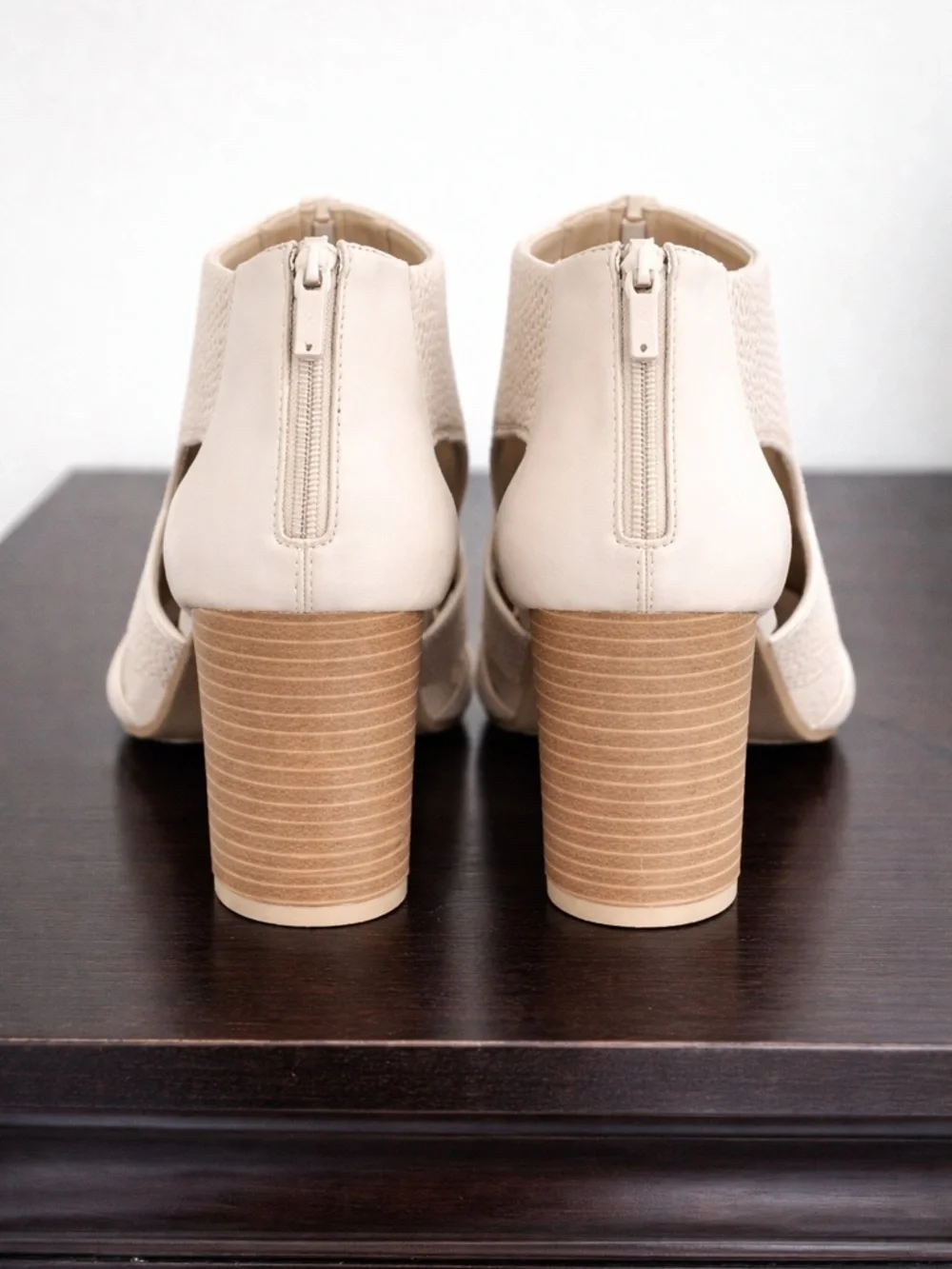 Breezy‎ Knit Open-Toe Mules in Cream - Picture 5 of 5